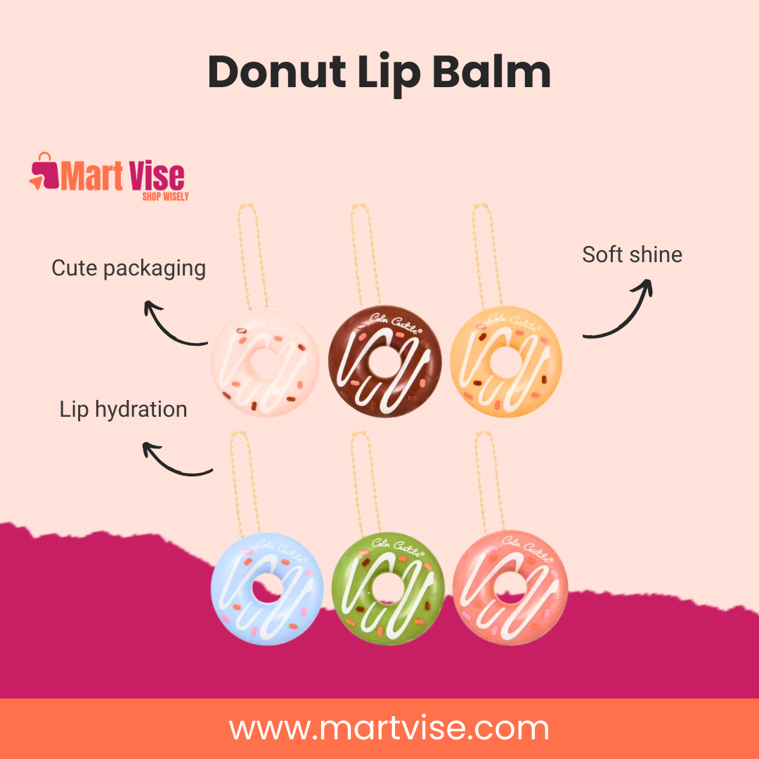 Donut Lip Balm – Cute Design, Soft Shine & Deep Hydration