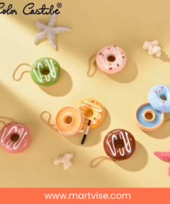 donut-lip-care-collection.jpg – set of colorful donut-shaped lip balms
