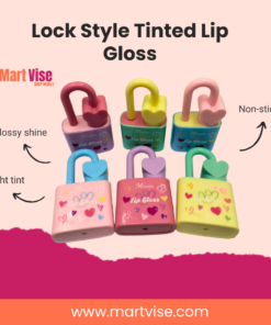 Lock Style Tinted Lip Gloss – Cute Design, Glossy Shine & Non-Sticky Finish
