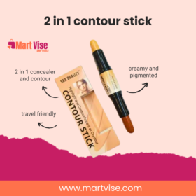 Creamy Pigmented Double-Ended Stick for Highlight and Contour