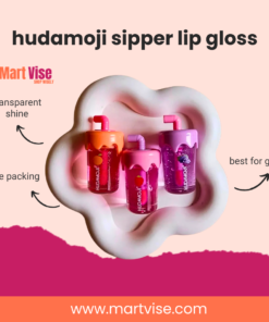hudamoji sipper lip gloss – Transparent Shine in Cute Sipper Pack