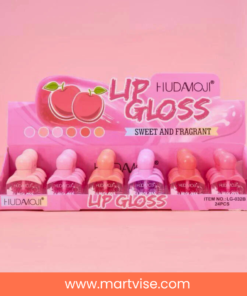 hudamoji-sweet-fragrant-lipgloss-transparent-shine.jpg — transparent shine finish of hudamoji sweet fragrant lipgloss for glossy lips