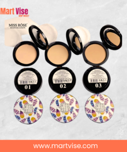 miss-rose-compact-powder-shade1-open.jpg – Miss Rose Compact Powder Shade 1 open with mirror and puff.