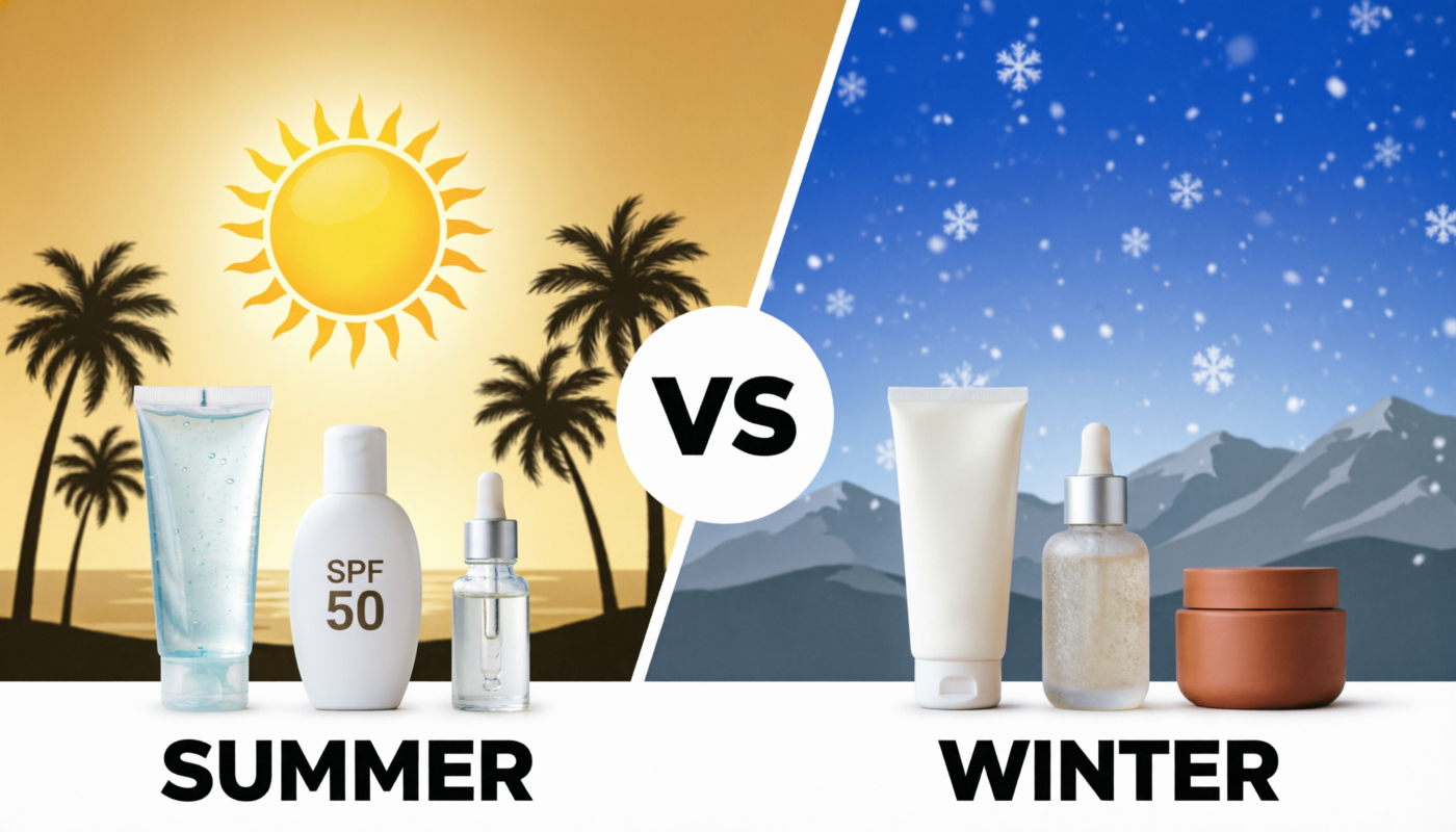 summer vs winter skincare routine in Pakistan guide