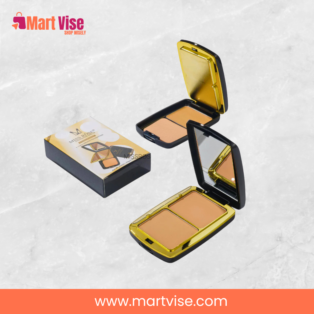 miss-rose-face-powder-foundation-shade2-application.jpg – Applying Miss Rose Face Powder Foundation Shade 2 for matte coverage.