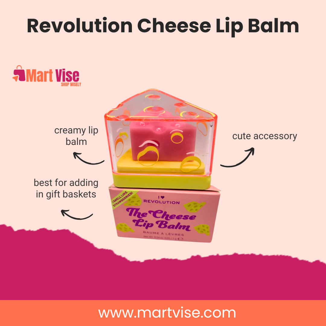 Revolution Cheese Lip Balm – Cute Moisturising Lip Balm for Soft Lips