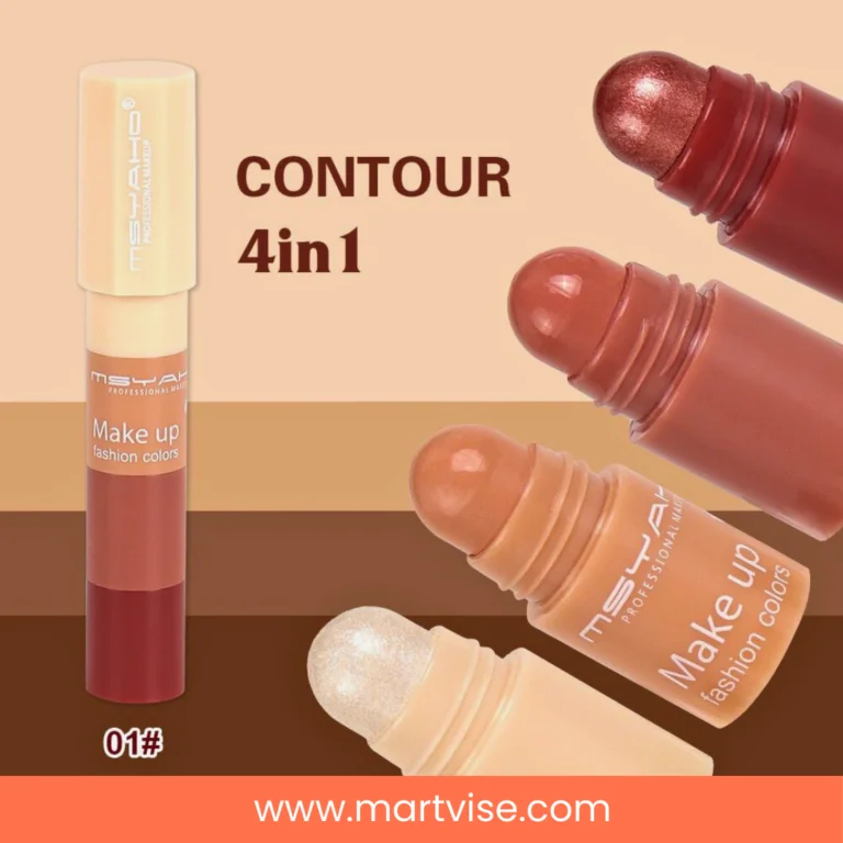 MsyaHo 4 in 1 Makeup Stick – Contour, Blush, Highlight & Conceal (Shade 1)