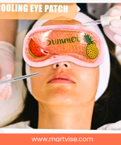 sweet-beauty-cooling-eye-mask-display.jpg – Display of Sweet Beauty Cooling Eye Mask set with MartVise branding.