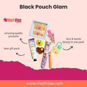 Black Pouch Glow Gift Set – Face & Hand Essentials
