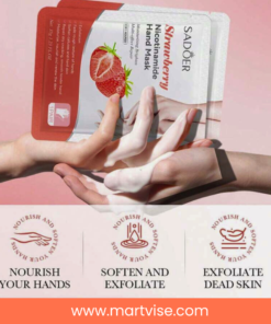 sadoer-strawberry-hand-mask-gloves-1-pair.jpg — glove style hand mask 1 pair for soft hands and cuticles