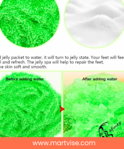 beacysw-foot-spa-pack-mint-front.jpg — beacysw foot spa pack mint crystal jelly spa sachets with mint theme packaging