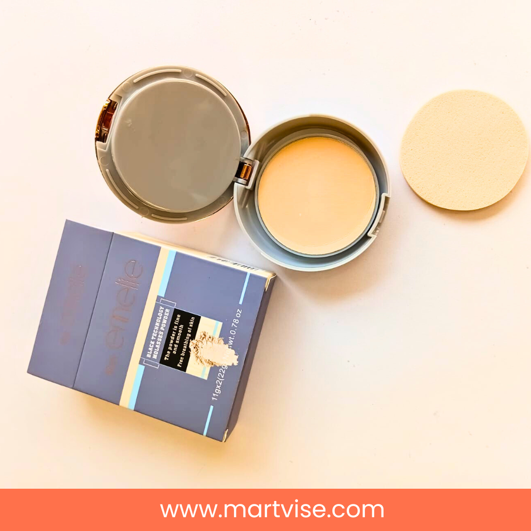 matt-emelie-compact-powder-open.jpg – Matt Emelie Compact Powder open with mirror and puff.