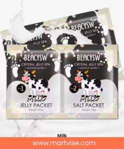 beacysw-foot-spa-pack-milk-front.jpg — beacysw foot spa pack milk crystal jelly spa sachets with milk theme packaging