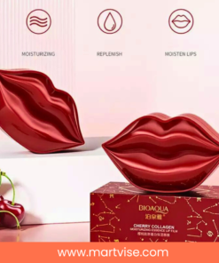 bioaqua-cherry-collagen-lip-mask-lip-prep.jpg — bioaqua cherry collagen lip mask used before lipstick for smooth finish