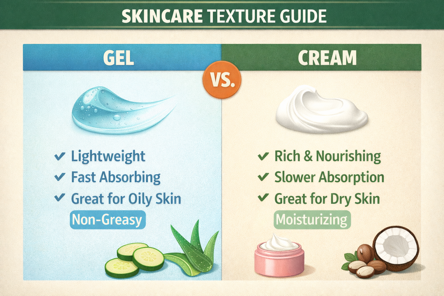 summer vs winter skincare routine in Pakistan gel vs cream texture guide