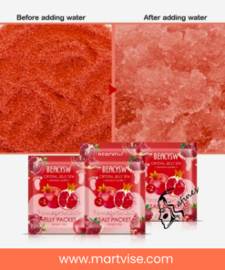beacysw-foot-spa-pack-pomegranate-jelly-packet.jpg — pomegranate jelly packet from beacysw foot spa pack pomegranate for home soaking