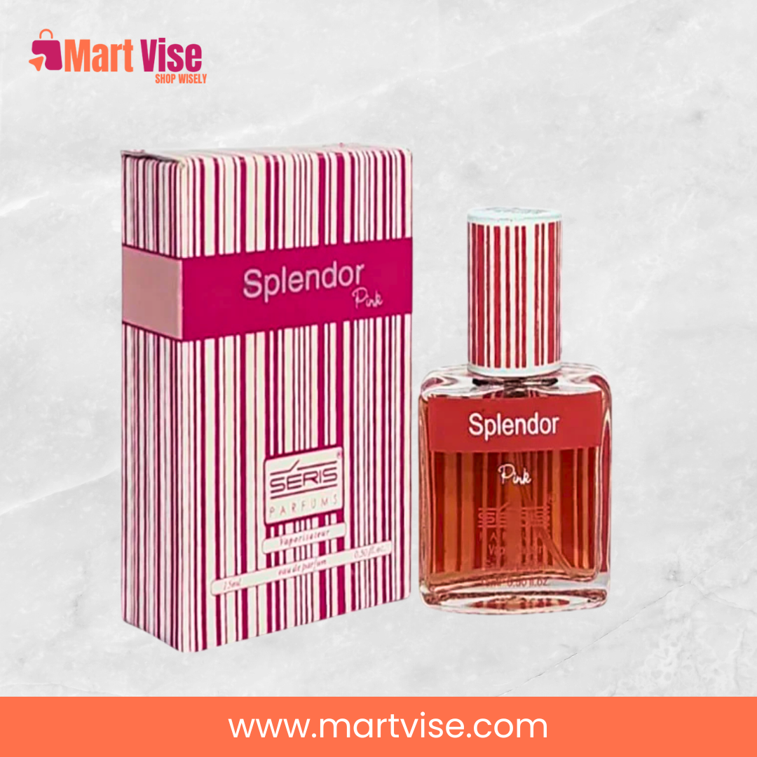 splendor-pink-by-seris-parfums-front-view.jpg — front view of splendor pink by seris parfums soft fragrance mini bottle