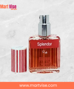 splendor-pink-by-seris-parfums-box-and-bottle.jpg — splendor pink by seris parfums perfume with striped pink box and bottle