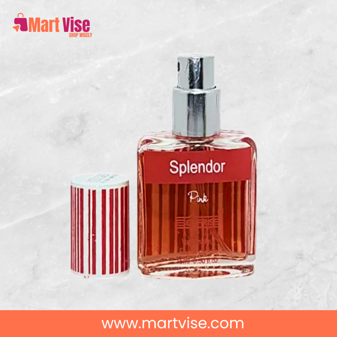 splendor-pink-by-seris-parfums-box-and-bottle.jpg — splendor pink by seris parfums perfume with striped pink box and bottle