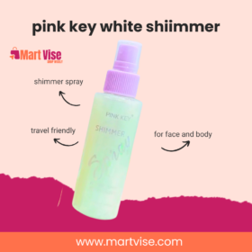 Pink Key White Shimmer Spray – Face & Body Glow Mist