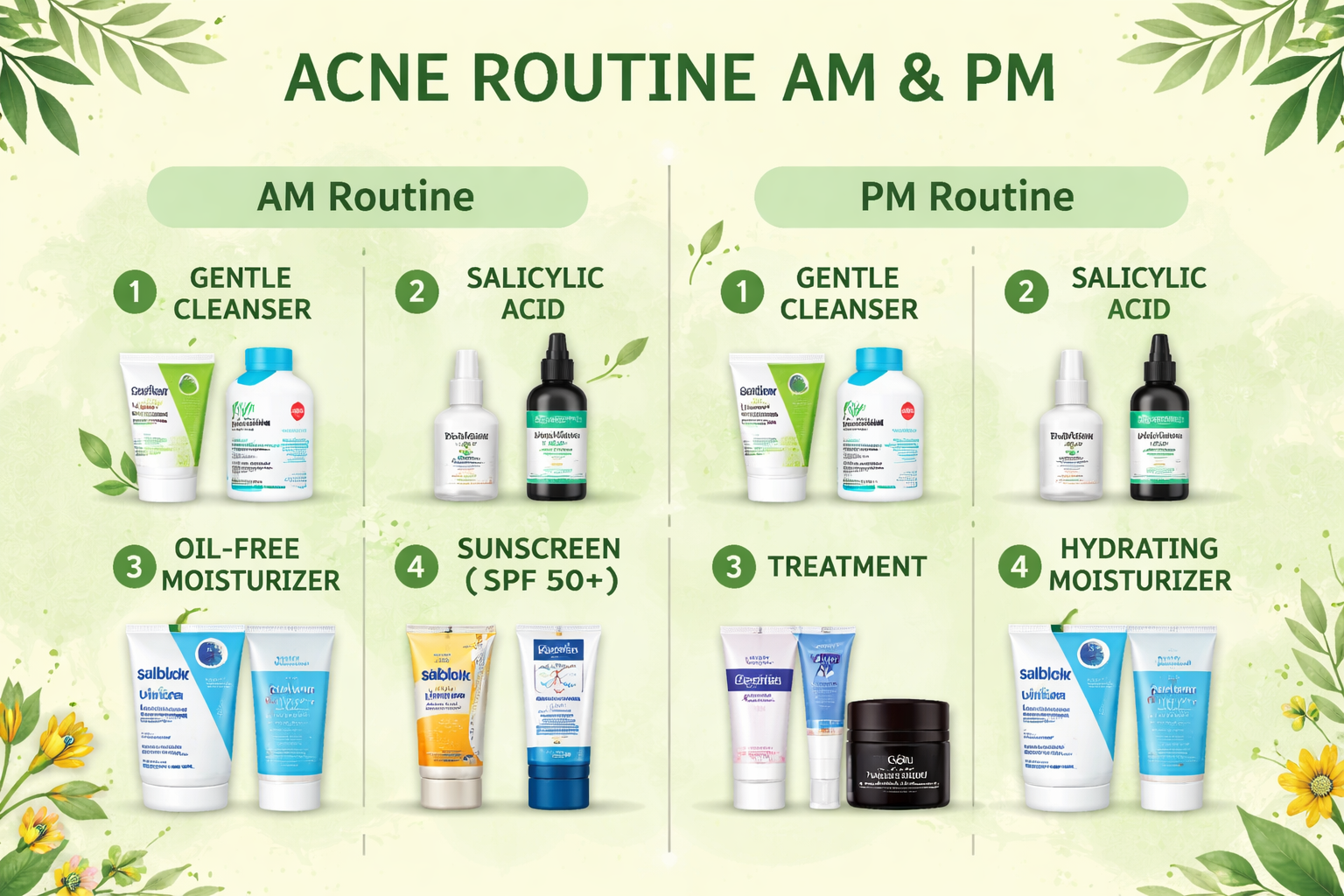 Best Skincare Products for Acne in Pakistan AM PM routine