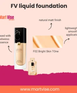 FV liquid foundation F02 Bright Skin Tone – Natural Matte Finish