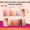 Miss Rose 18 color concealer and contour palatte - 18 shades