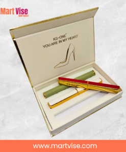 ks-one-velvet-lipstick-set-box-front.jpg — ks-one velvet lipstick set luxury gift box front view for makeup gifting