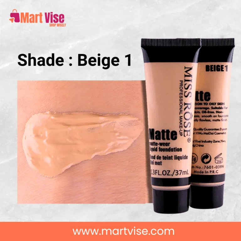 Miss Rose Full Coverage Matte Foundation – Beige 1