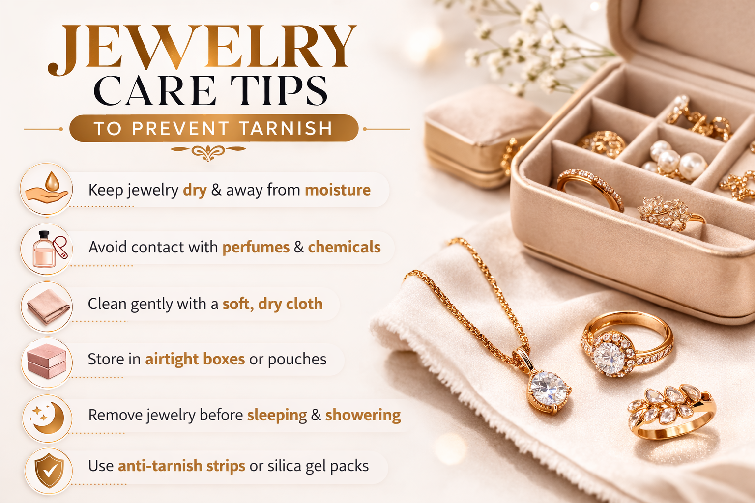 gold-plated vs imitation jewelry care tips to prevent tarnish