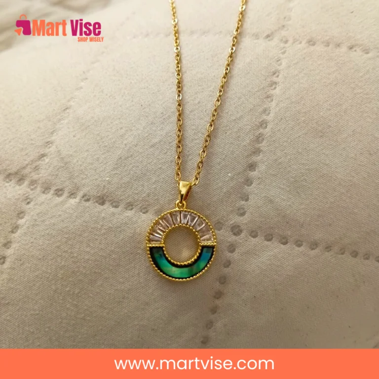 Stainless Steel “You Deserve It” Series – Modern Circle Pendant