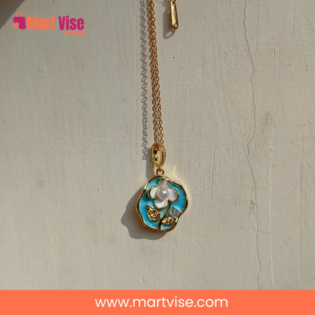 Gold-Tone Floral Pendant Necklace – You Deserve It Collection