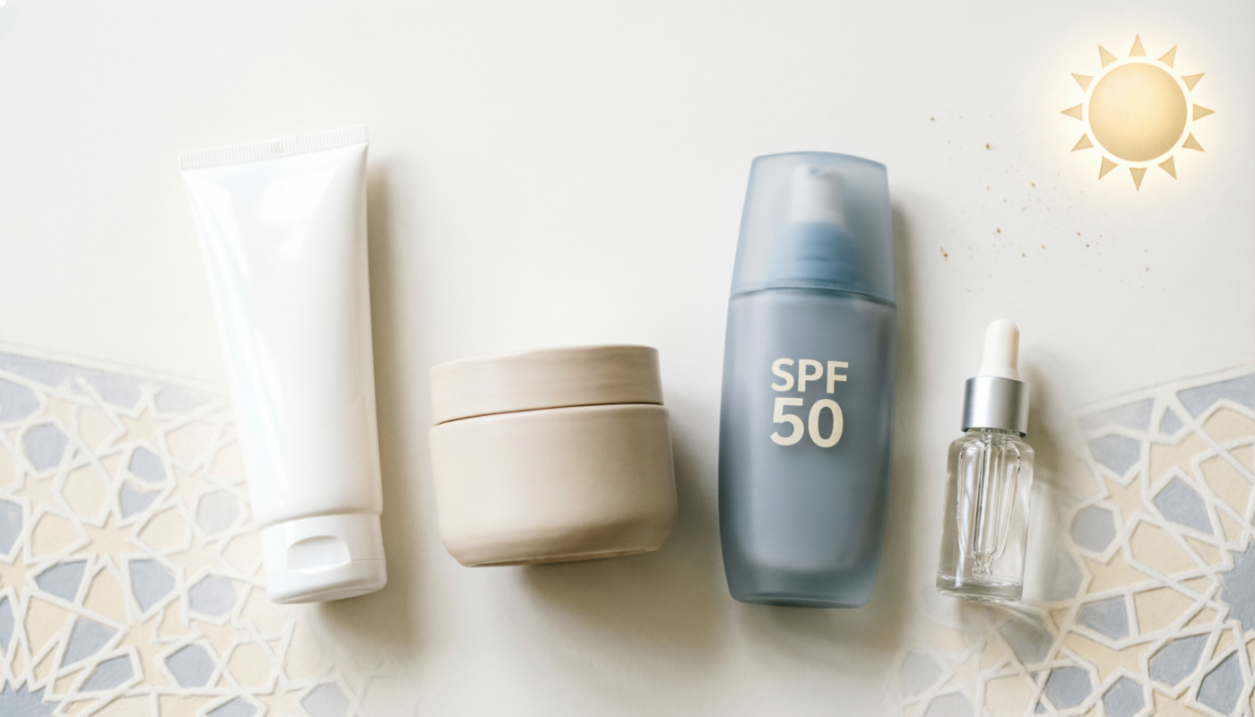 skincare for men in Pakistan basic routine with cleanser moisturizer sunscreen