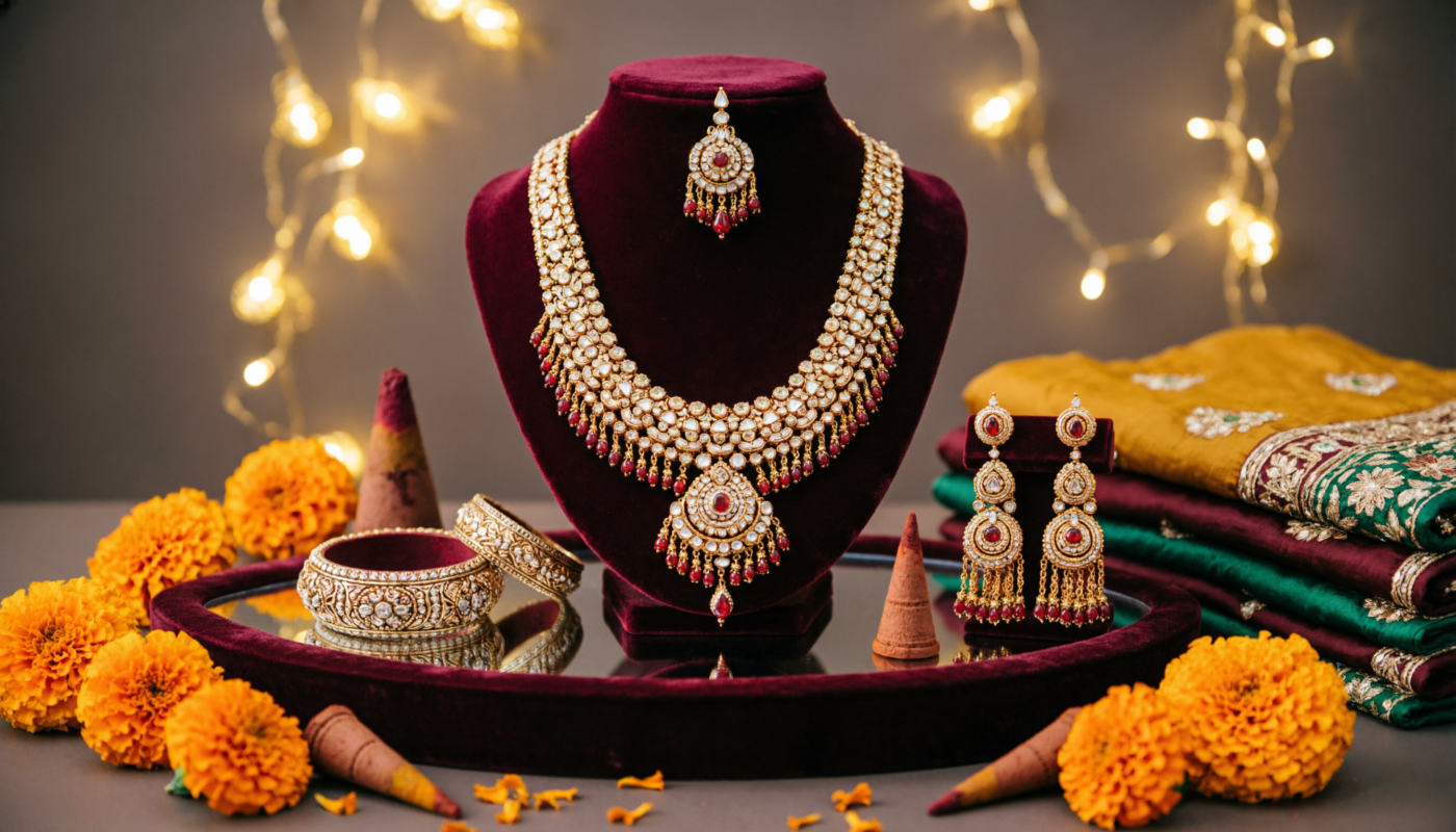 artificial jewelry for weddings styled for mehndi and barat in Pakistan