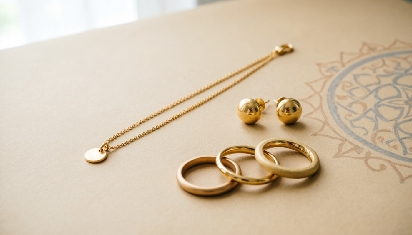 Minimalist jewelry trend in Pakistan 2026 with dainty chain and studs