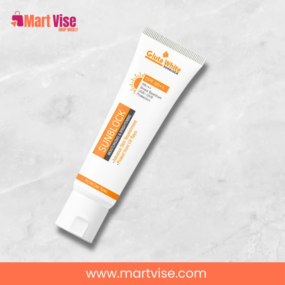 Gluta White Sunblock SPF 60+ – Brightening & UV Protection Cream