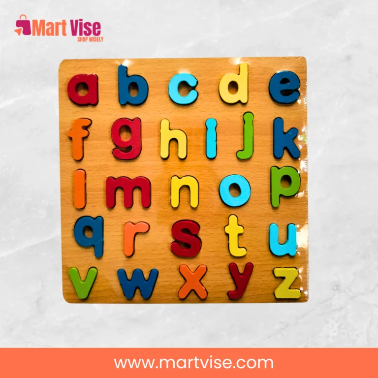 A to Z Small Wooden Puzzle – Lowercase Alphabet Learning Toy for Kids