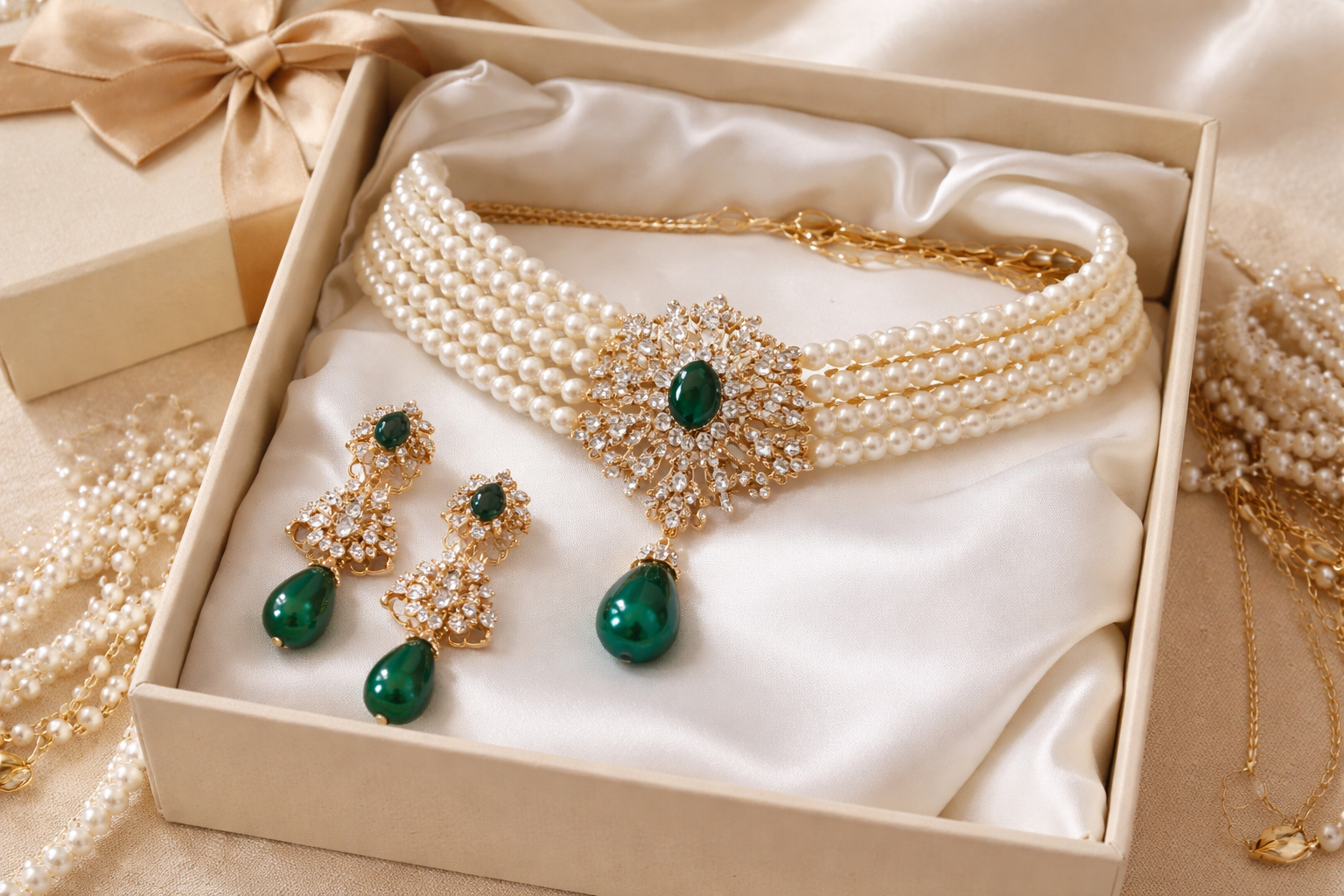 jewelry gift ideas for women in Pakistan pearl choker set