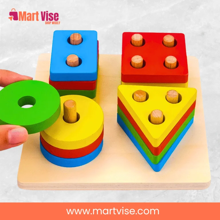 4 in 1 Wooden Shape Sorter – Montessori Inspired Learning Toy