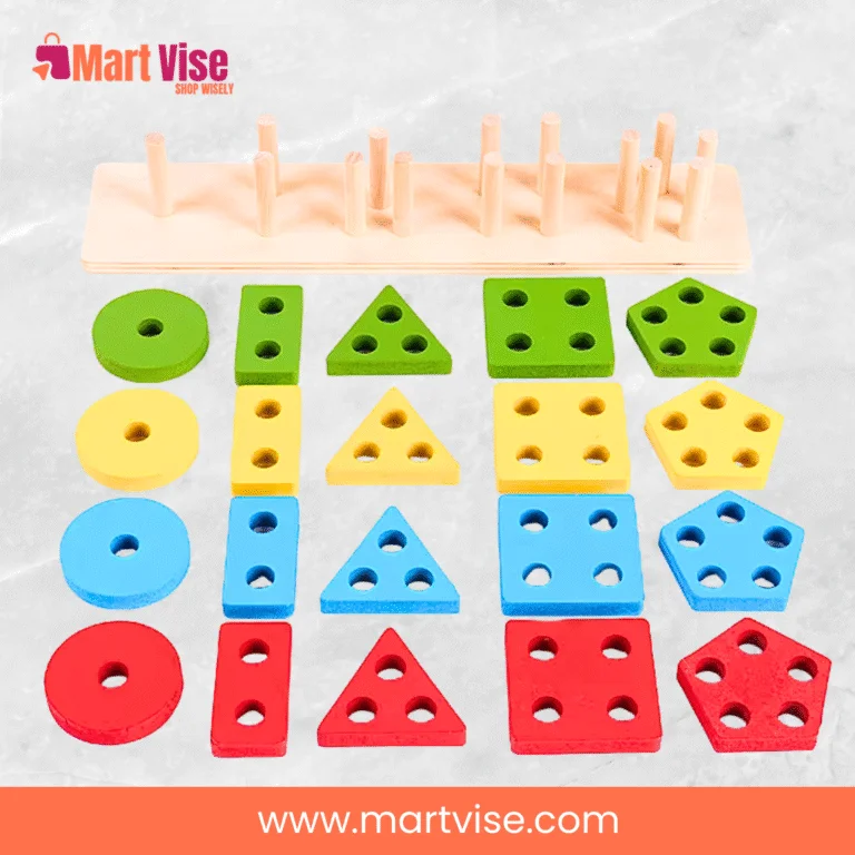 5 in 1 Wooden Shape Sorter – Montessori Inspired Educational Toy