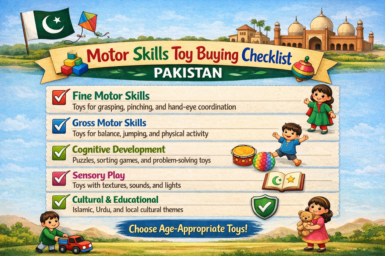 toys that improve motor skills in kids buying checklist Pakistan