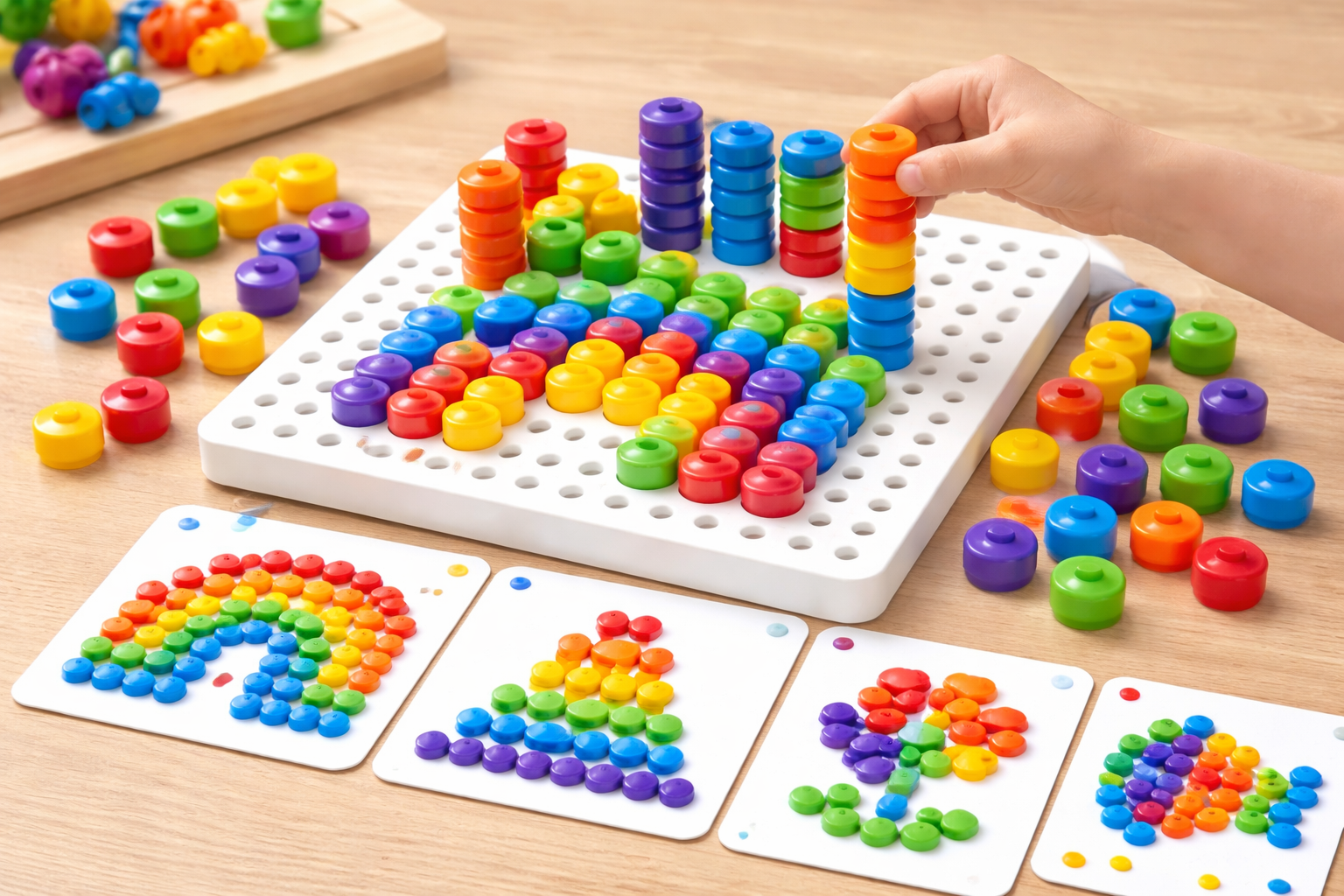 : Fine motor Learning Toys for Autism & Special Needs Kids (peg board and puzzles)