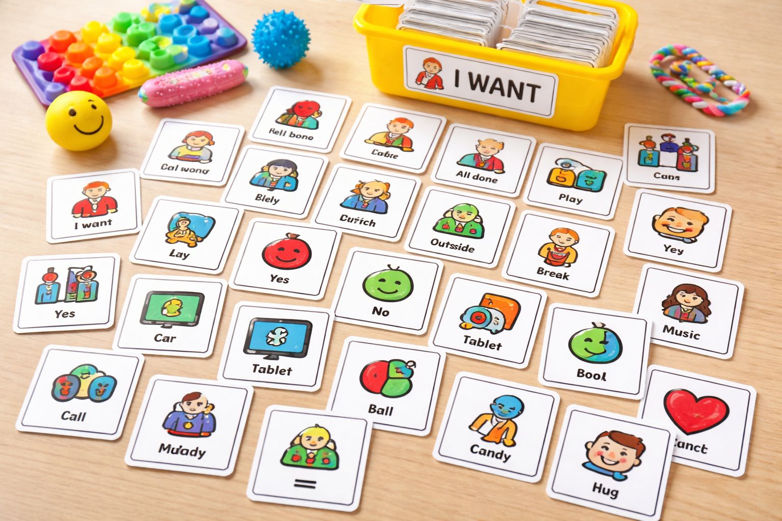 Communication Learning Toys for Autism & Special Needs Kids (picture choice cards)