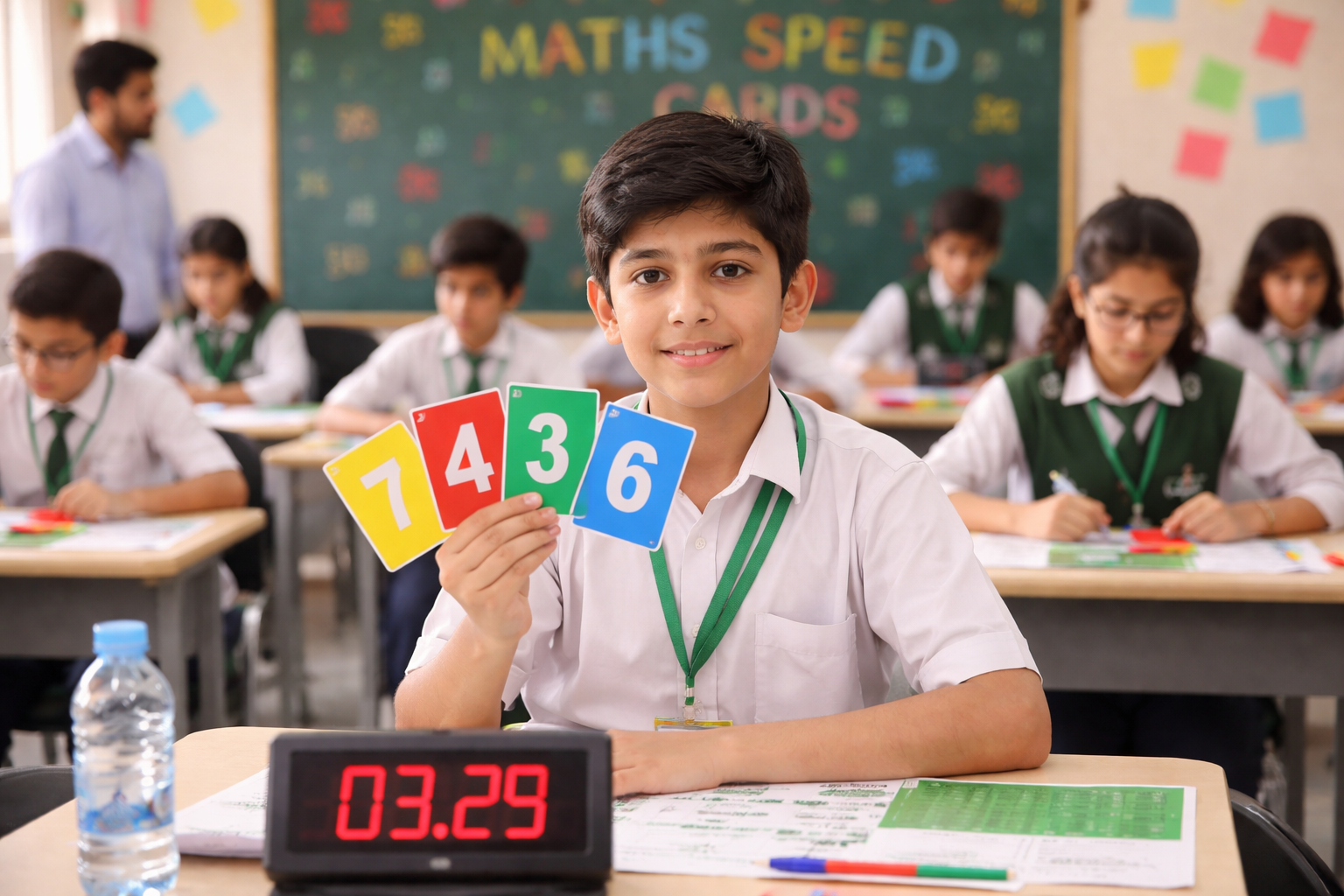 educational card games for learning and memory for maths speed practice