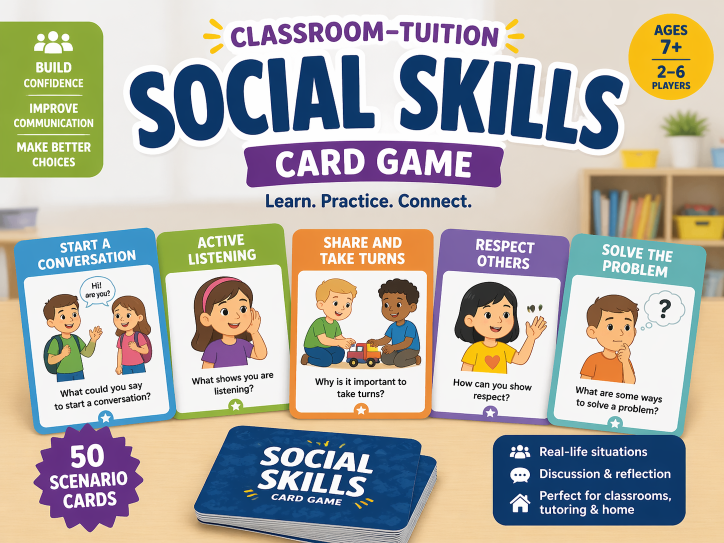 Card Games That Improve Social Skills in Kids for classroom and tuition groups