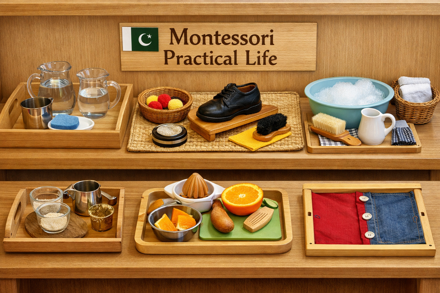 Montessori educational toys for homeschooling in Pakistan for ages 2 to 6