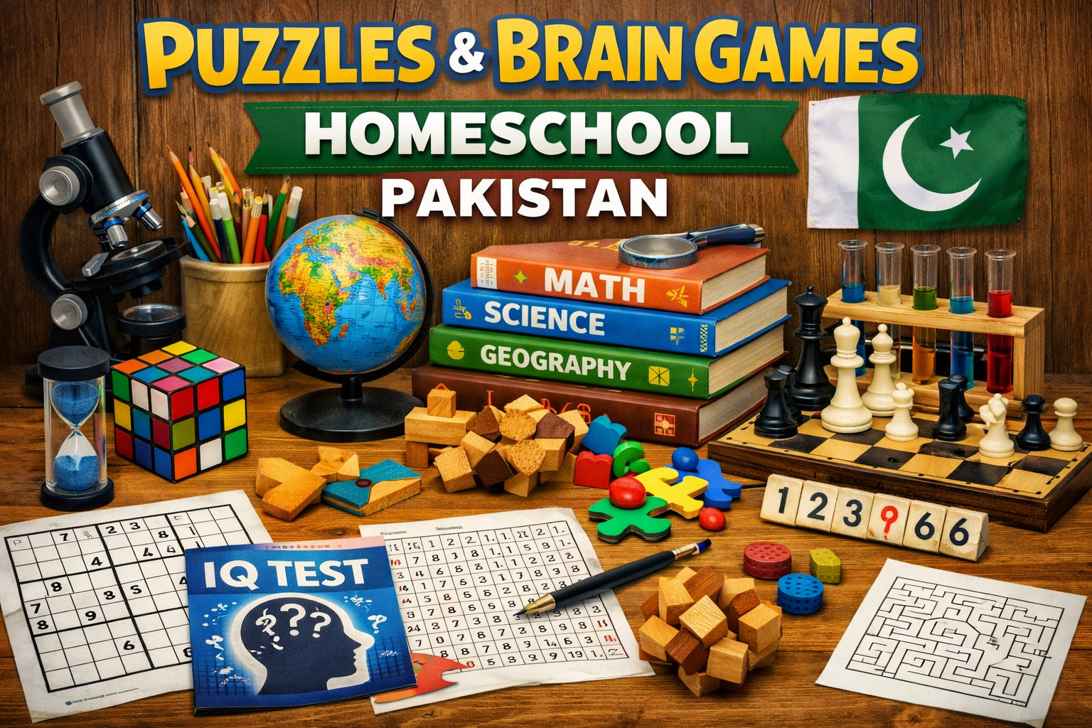 Puzzle educational toys for homeschooling in Pakistan for problem solving