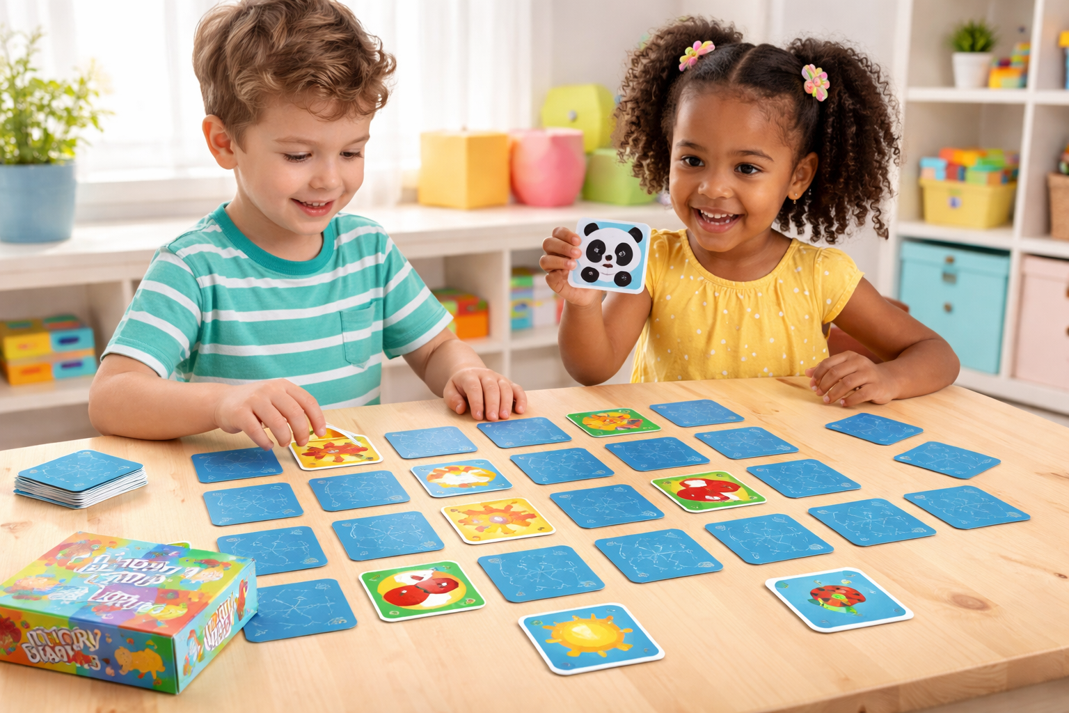 educational card games for learning and memory matching deck for kids