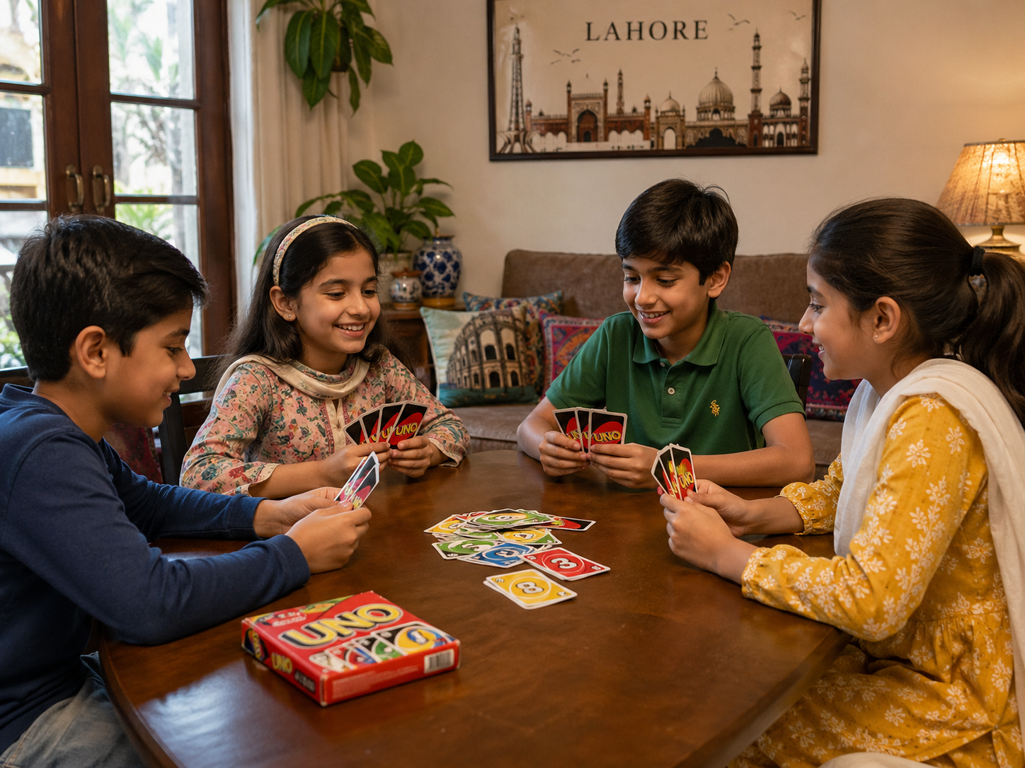 card games help child brain development with family play
