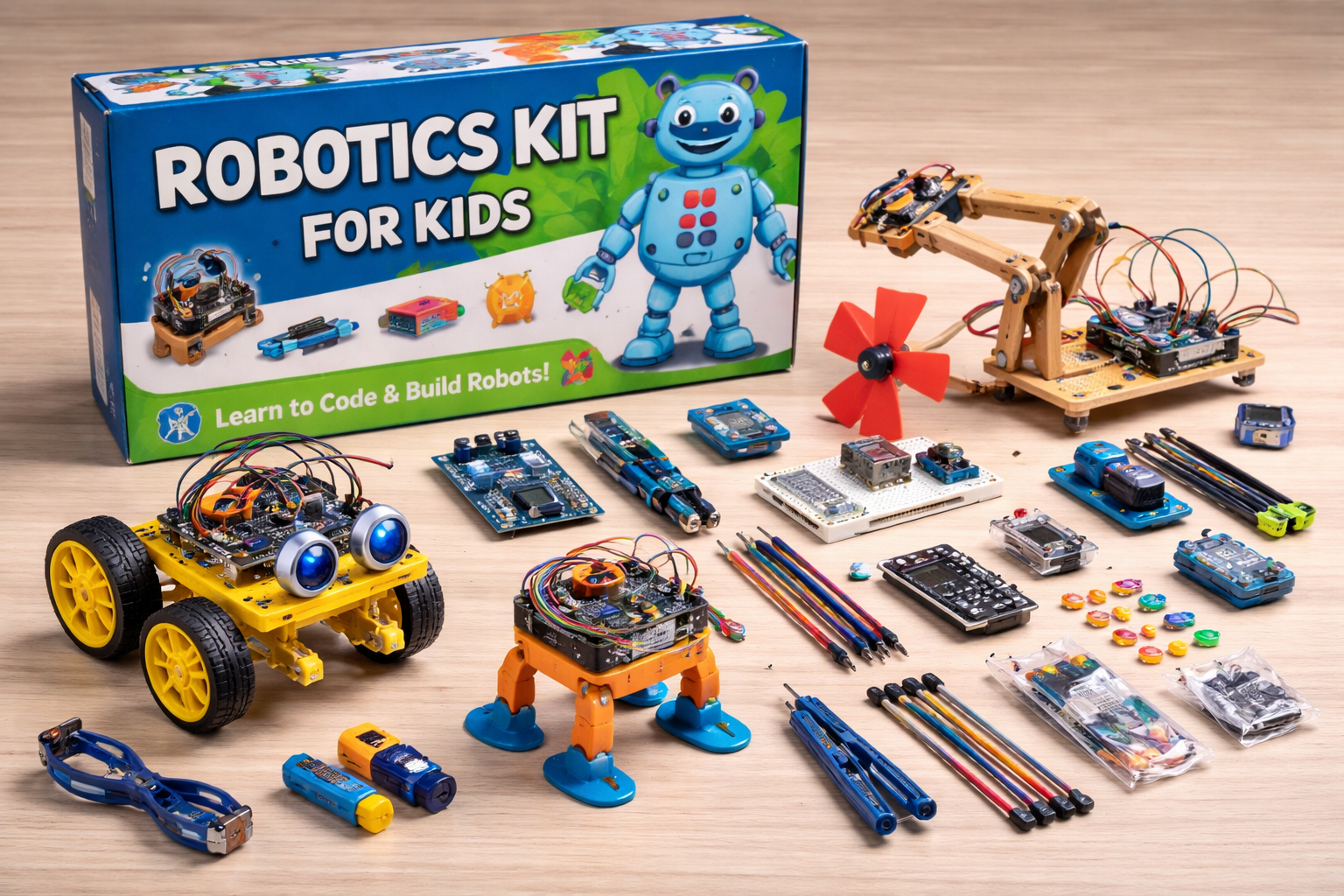 STEM toys for kids in Pakistan robotics kit with motor and wheels